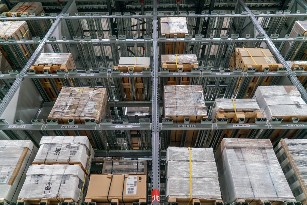 Organized warehouse storage